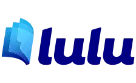 Logo of Lulu, a company specializing in book sales, featuring a distinctive design that represents literature and creativity.